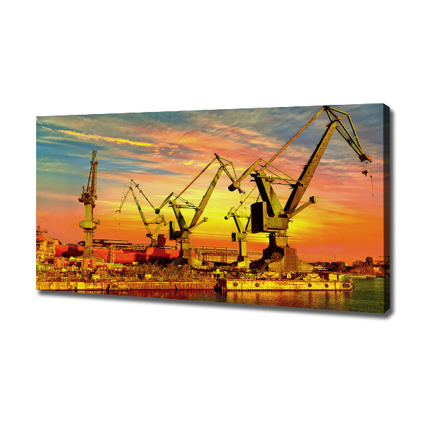 Quadro su tela Cantiere navale di Danzica
