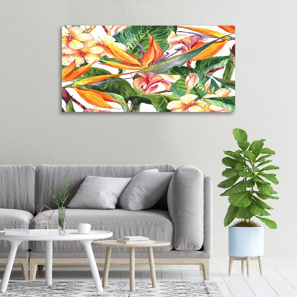 Quadro stampa su tela Fiori tropicali
