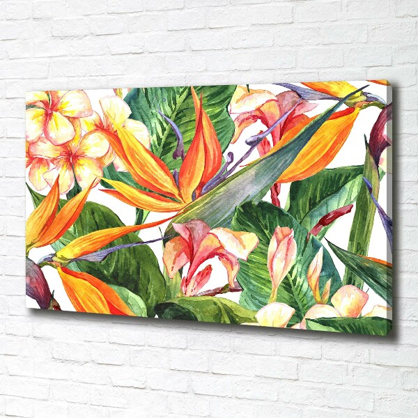 Quadro stampa su tela Fiori tropicali