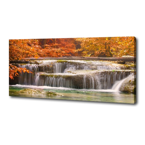 Quadro su tela Cascata in autunno