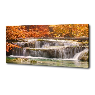 Quadro su tela Cascata in autunno