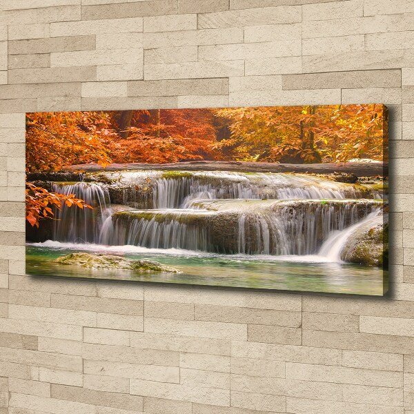 Quadro su tela Cascata in autunno