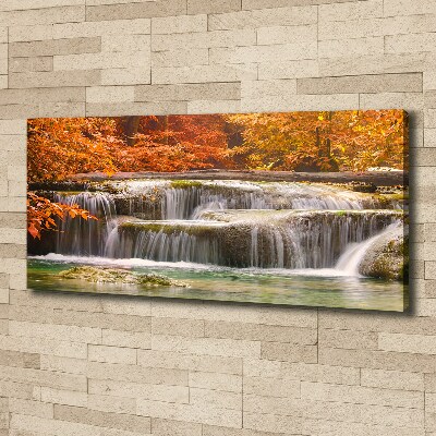 Quadro su tela Cascata in autunno