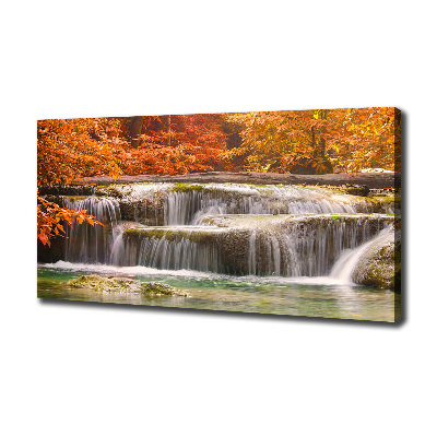 Quadro su tela Cascata in autunno