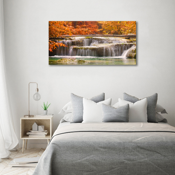 Quadro su tela Cascata in autunno