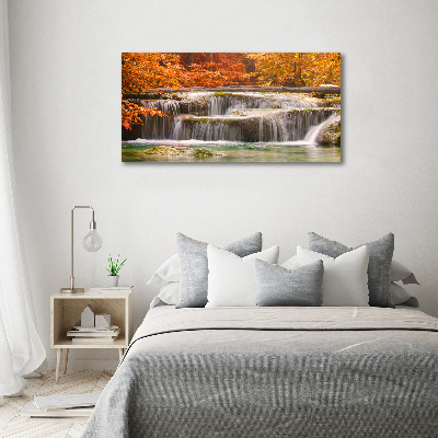 Quadro su tela Cascata in autunno