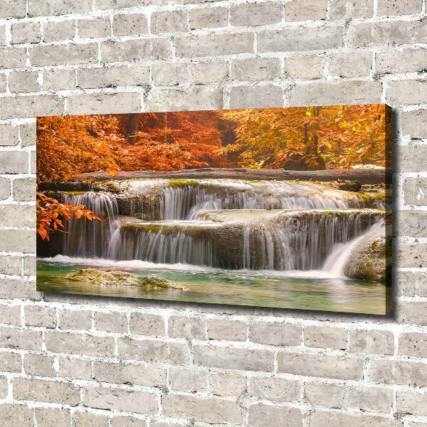 Quadro su tela Cascata in autunno
