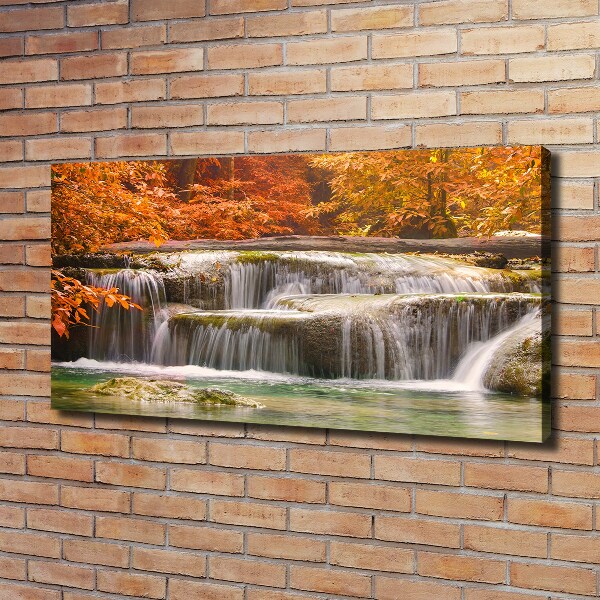 Quadro su tela Cascata in autunno