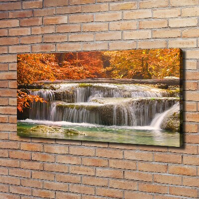 Quadro su tela Cascata in autunno