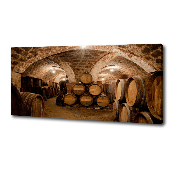 Quadro stampa su tela Botti nel vigneto