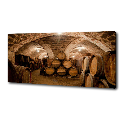 Quadro stampa su tela Botti nel vigneto