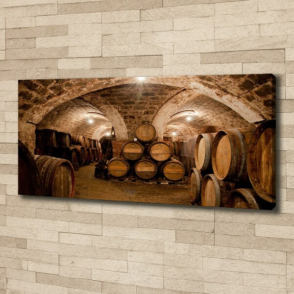 Quadro stampa su tela Botti nel vigneto