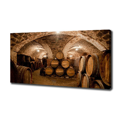 Quadro stampa su tela Botti nel vigneto