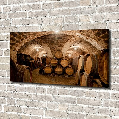 Quadro stampa su tela Botti nel vigneto