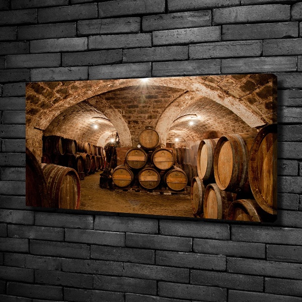 Quadro stampa su tela Botti nel vigneto