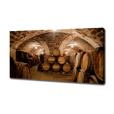 Quadro stampa su tela Botti nel vigneto