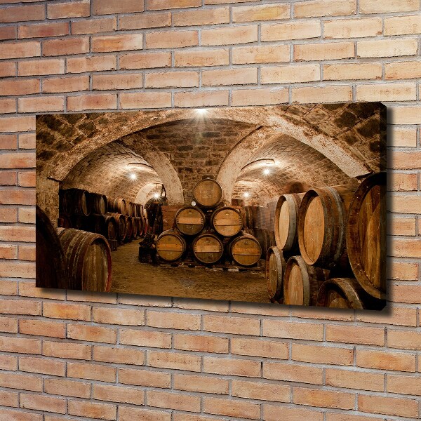 Quadro stampa su tela Botti nel vigneto