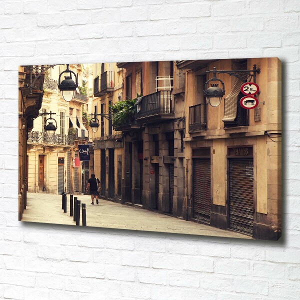 Quadro su tela Le strade di Barcellona