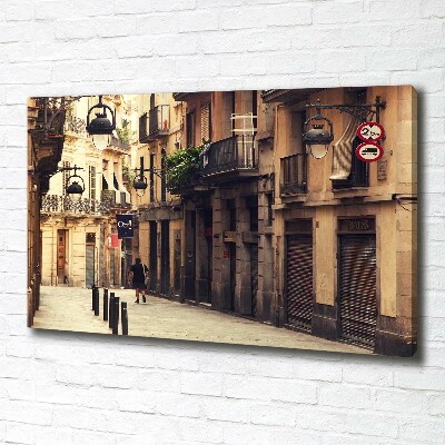 Quadro su tela Le strade di Barcellona