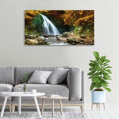 Quadro su tela Cascata nella foresta