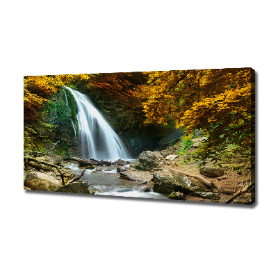 Quadro su tela Cascata nella foresta