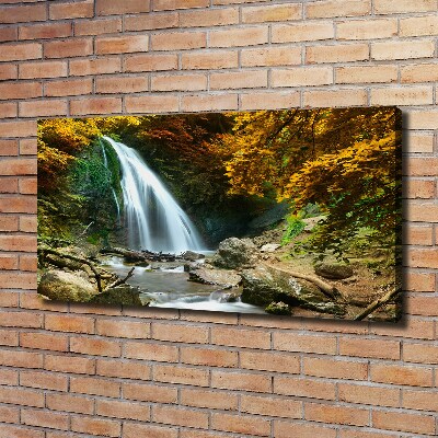 Quadro su tela Cascata nella foresta