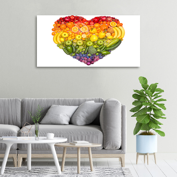 Quadro su tela Cuore vegetale