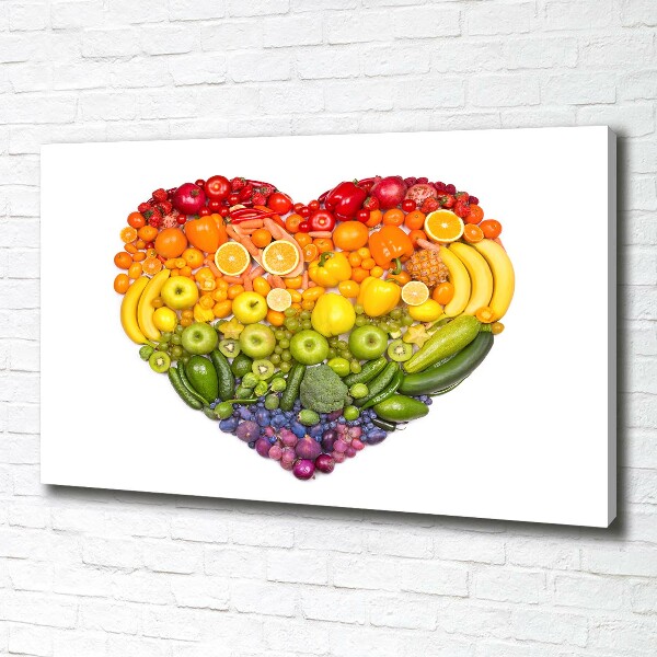 Quadro su tela Cuore vegetale