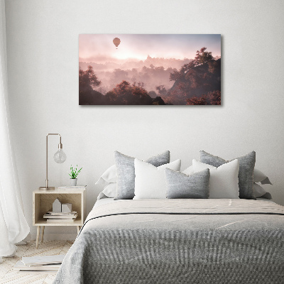 Foto quadro su tela Mongolfiera sopra la foresta