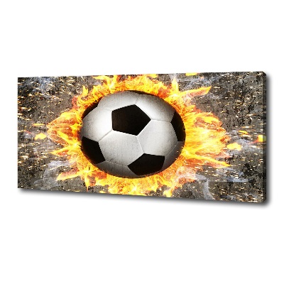 Quadro stampa su tela Sega da calcio infuocata