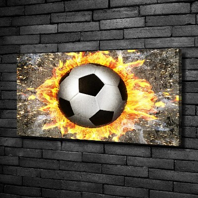 Quadro stampa su tela Sega da calcio infuocata