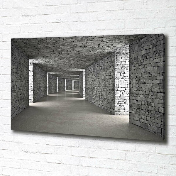 Foto quadro su tela Tunnel di mattoni
