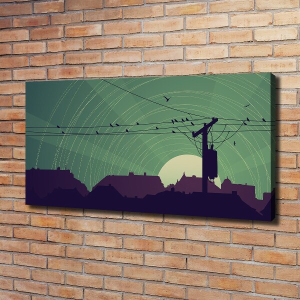 Foto quadro su tela Città degli uccelli