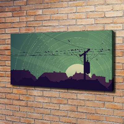 Foto quadro su tela Città degli uccelli