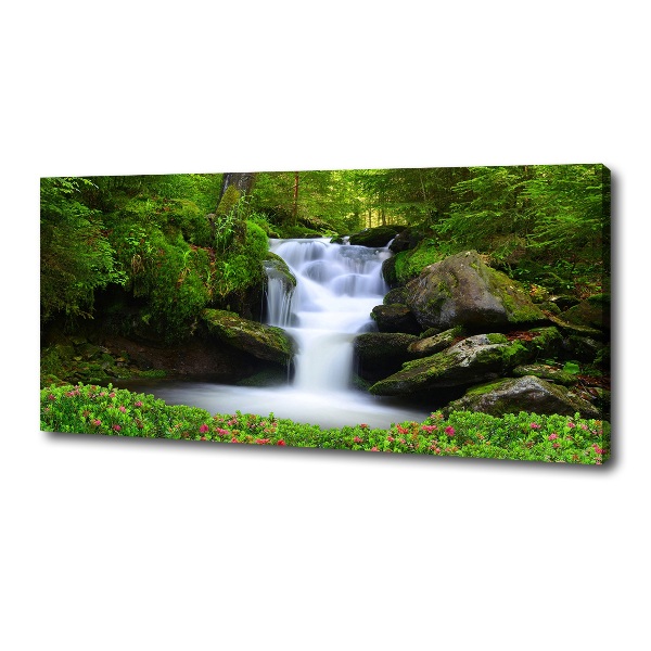 Quadro su tela Cascata nella foresta
