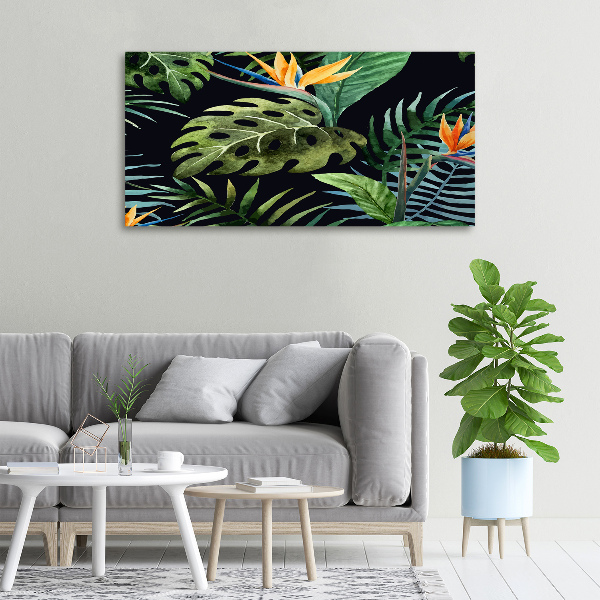 Quadro stampa su tela Fiori tropicali