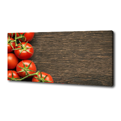 Foto quadro su tela Pomodori su legno