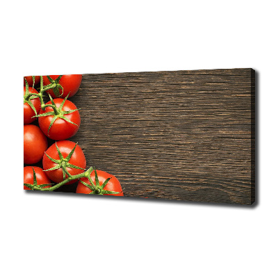 Foto quadro su tela Pomodori su legno