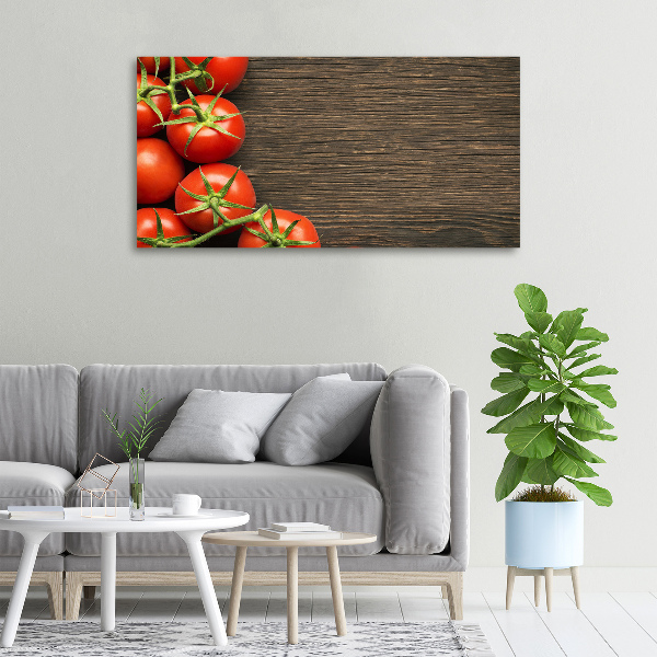 Foto quadro su tela Pomodori su legno