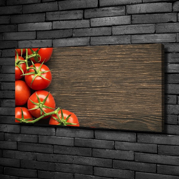 Foto quadro su tela Pomodori su legno