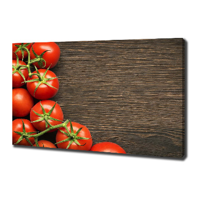 Foto quadro su tela Pomodori su legno