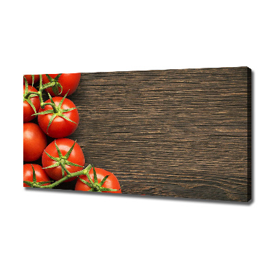 Foto quadro su tela Pomodori su legno