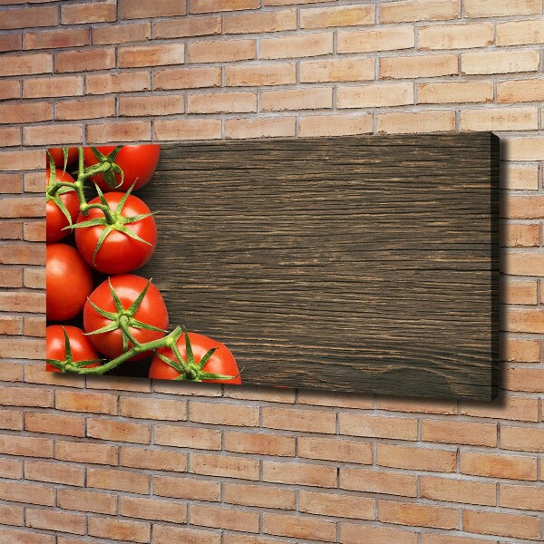 Foto quadro su tela Pomodori su legno
