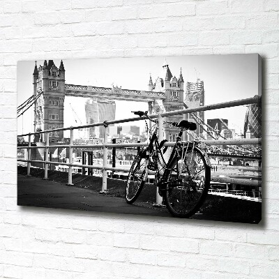 Quadro su tela Andare in bicicletta a Londra