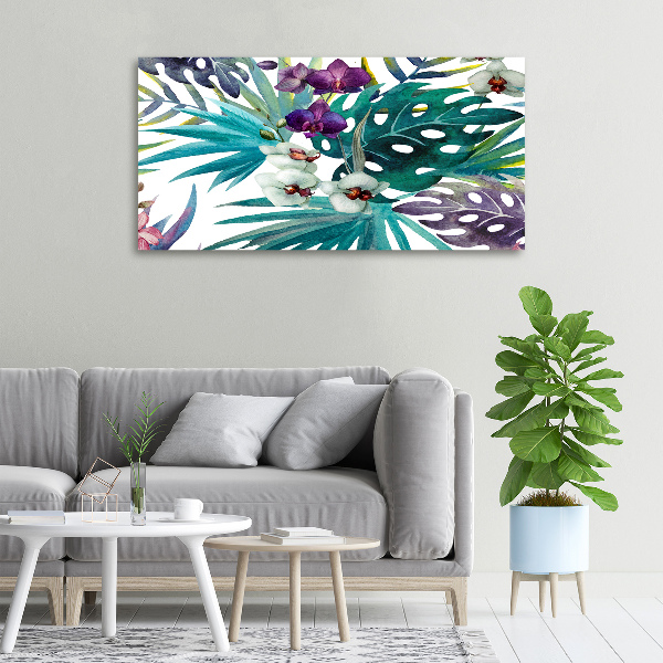 Quadro stampa su tela Fiori tropicali