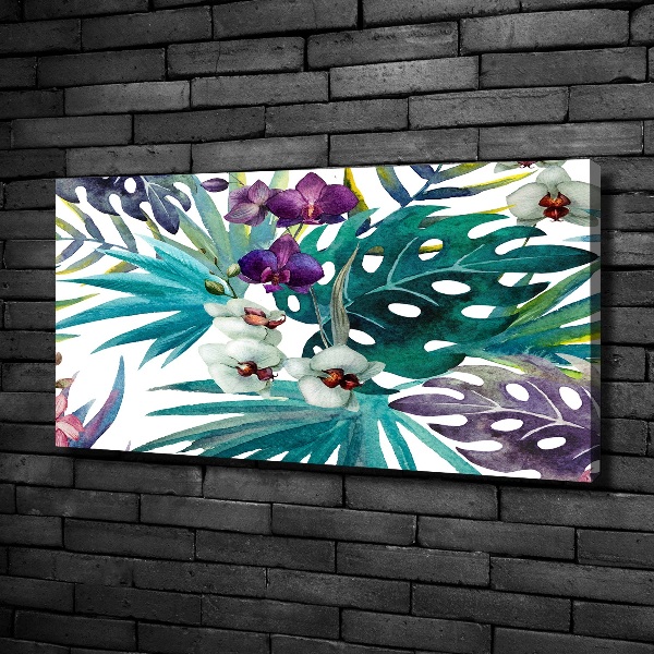 Quadro stampa su tela Fiori tropicali