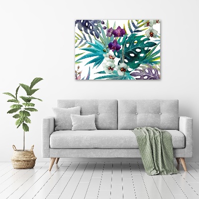 Quadro stampa su tela Fiori tropicali