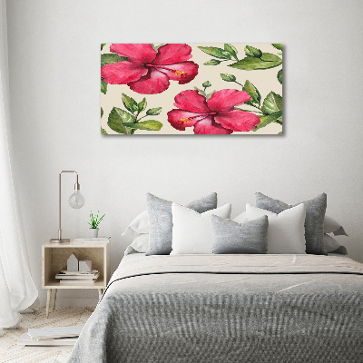 Quadro su tela Ibisco rosa