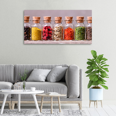 Quadro stampa su tela Spezie colorate