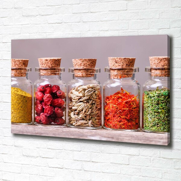 Quadro stampa su tela Spezie colorate